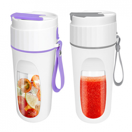 뉴에이커 휴대용 무선 믹서기 텀블러 빨대 미니 블렌더 과일 주스 쉐이커 340ml #2