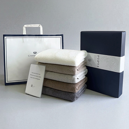 송월타올 뉴컬러무지 세면 2매세트(CM)쇼핑백(CM)(띠지+감사장) 조문 답례품 #3