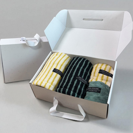 송월타월 호텔컬렉션 스트라이프 솔리드 기프트세트(세면2+핸드2) #3