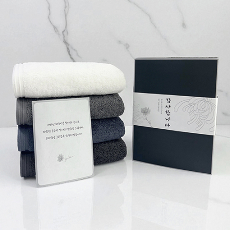 송월타올 에르모 170g코마40수 세면 1매세트(띠지+감사장) 조문 답례품 #3