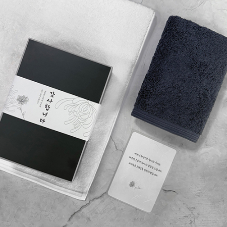 송월타올 에르모 170g코마40수 세면 1매세트(띠지+감사장) 조문 답례품 #4