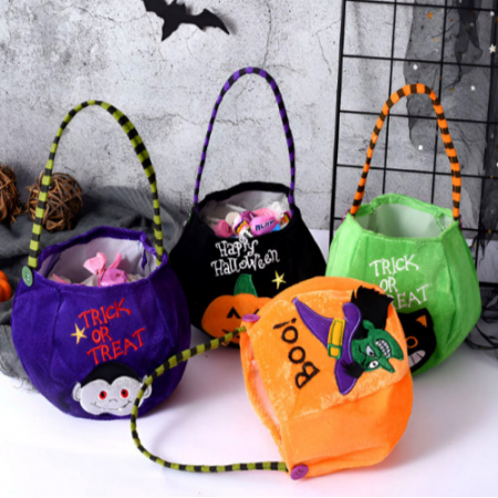 할로윈 캔디백 할로윈데코 할로윈호박 캔디바구니 파티용품 유치원 사탕주머니 #2