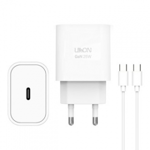 LAAON 25W PD 초고속 GaN 충전기 케이블 포함 ITB-GaN25W