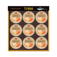 명절선물세트 동원 건강한 참치 호 9호 / 건강한참치 100g 9개  / 쇼핑백 동봉 / 박스단위 배송비 무료