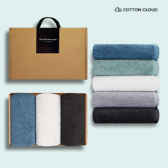 코튼클라우드 호텔수건 40수 220g 3P+고급선물포장(손잡이박스)