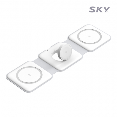 스카이 필 W26S Mag 갤럭시워치용 맥세이프 호환 3in1 접이식 폴딩형 여행용 고속 무선충전기 #3