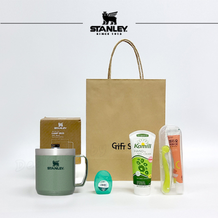 스탠리 캠프머그354ml 텀블러 세트2호 니치칫솔 카밀핸드크림100ml 치실 칫솔치약세트//쇼핑백포함 #4