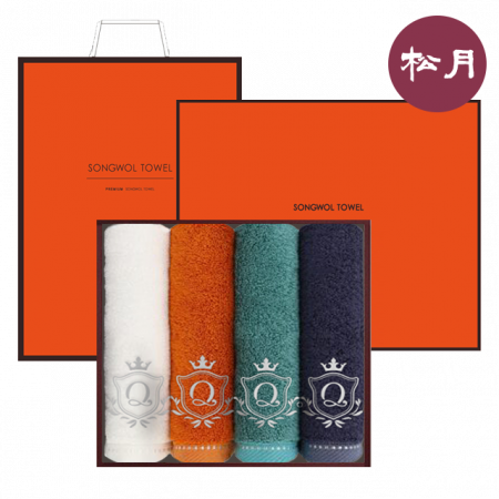 송월타올 퀸 엠블럼 뱀부 200g 4매세트+쇼핑백 #2