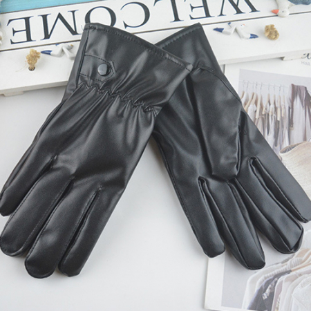 편리한 다용도 기모 PU가죽 방한 장갑 #2