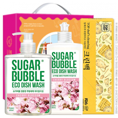슈가버블 주방세제470펌프 주방세제280용기 크린백 3종 #3