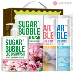 슈가버블 주방세제470펌프 주방세제280리필 섬유유연제300리필 세탁세제300리필 4종