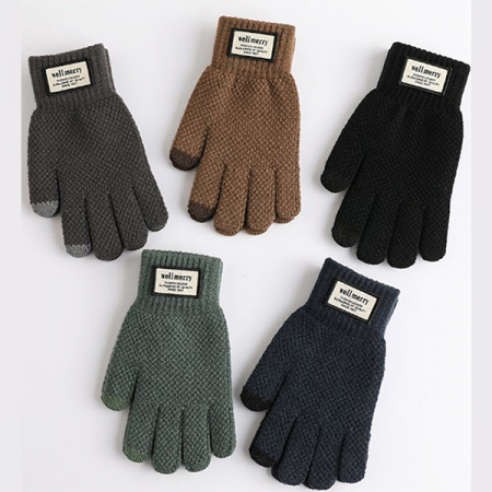 남녀공용 터치가능 겨울 니트 양모 장갑 #3
