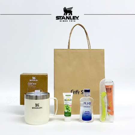 스탠리 캠프머그354ml 텀블러 세트1호 니치칫솔 가그린 카밀핸드크림 칫솔치약세트//쇼핑백포함 #4