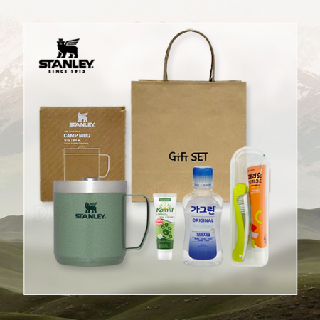 스탠리 캠프머그354ml 텀블러 세트1호 니치칫솔 가그린 카밀핸드크림 칫솔치약세트//쇼핑백포함 #2
