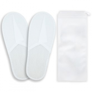 논슬립 휴대용 일회용 호텔 슬리퍼 파우치 세트