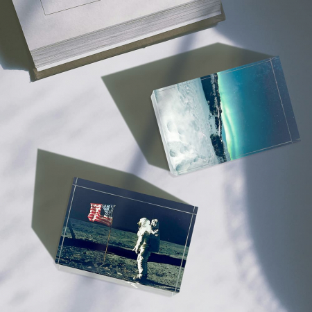 르웨이 풀컬러 크리스탈 유리 문진 사각형 #3