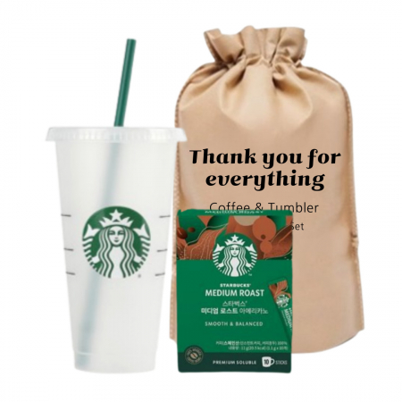 스타벅스 리유저블 벤티컵 709ml + 스타벅스 커피스틱(10개입) 파우치포장 기프트세트 #2