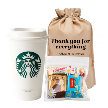 스타벅스 리유저블 그란데컵 473ml + 미니간식세트 파우치포장 기프트세트 #2