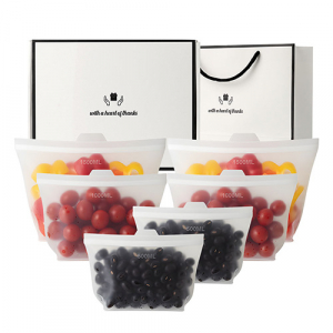 웰세스 실리콘지퍼백6종세트 다회용 지퍼백