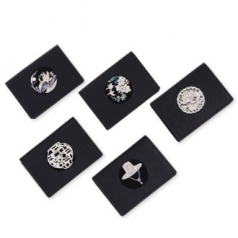 (한지가죽 명함지갑)나전칠기 블랙 카드지갑 한국 전통 공예품 외국인 선물 비건가죽