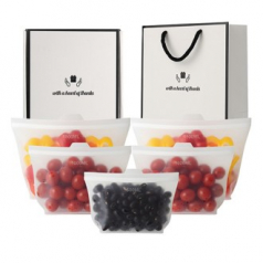 웰세스 실리콘지퍼백5종세트 다용도 지퍼백 다회용