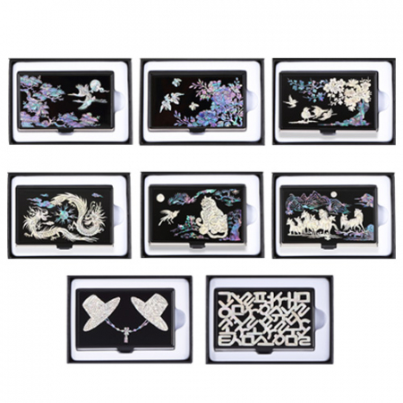 (외국인선물)나전칠기 자개 명함케이스 갓 한글 한국 전통 문양 전통소품 #3