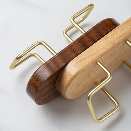 원목 명함꽂이  우드 월넛색 t형 w형 #4