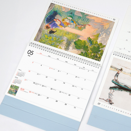 2026년 탁상달력 다정한 나의 가족 칼 라르손 297x240 / 기본 양면 박 인쇄 #3