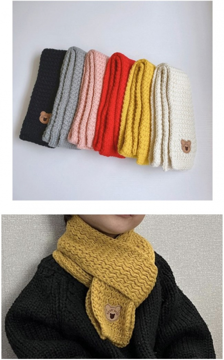 곰돌이머플러니트뜨개목도리니프목도리곰돌이목도리 #2