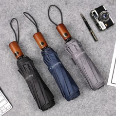 고티바쉬 프리미엄우드 3단 10K 암막우산 UV차단