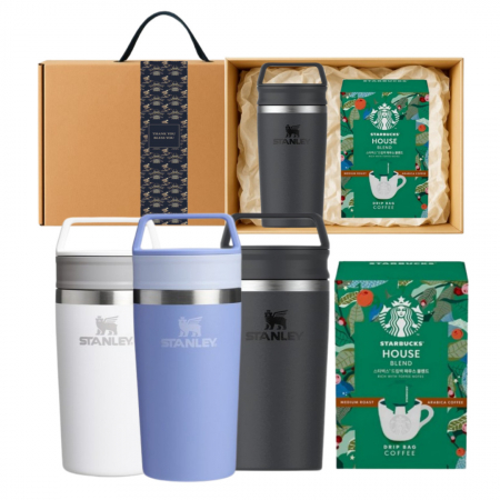 스탠리 카페투고 트래블머그 354ml + 스타벅스 드립백 고급띠지 손잡이 기프트박스 선물세트 #2