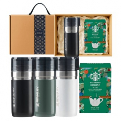 스탠리 고진공보틀 500ml + 스타벅스 드립백 5개입 고급띠지 손잡이 기프트박스 선물세트
