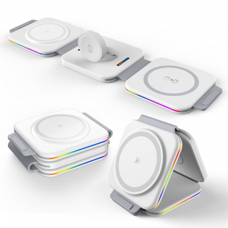 UM2맥세이프 아이폰 에어팟 애플워치 접이식 무선충전기3in1Flip(AP)애플전용 #2