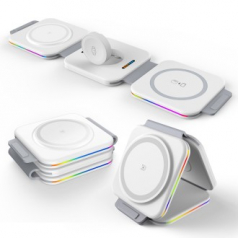 UM2맥세이프 아이폰 에어팟 애플워치 접이식 무선충전기3in1Flip(AP)애플전용