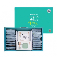 팝폰 추석 선물세트 (초고속 멀티충전기 핸드폰거치대 너트한줌 세트)