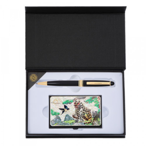 전통기념품 고급 금장 볼펜 까치와 호랑이 자개 명함케이스 케데헌 더피 굿즈 외국인 바이어 선물
