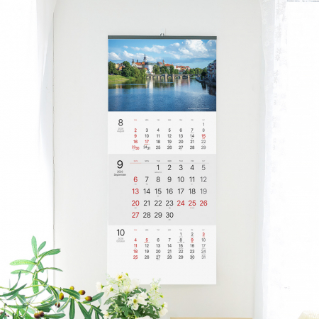 2026년 벽걸이 달력 유럽 감성 달력 345x780 / 3단 달력 #3