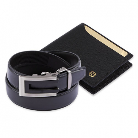 남성선물세트  천연 소가죽 정장 벨트 반지갑 직장인 필수품 #2