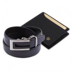 남성선물세트  천연 소가죽 정장 벨트 반지갑 직장인 필수품