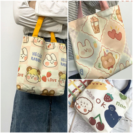 캐릭터 보조가방 에코백 캔버스백 캐릭터가방 학원가방 교회가방 성당가방 #2