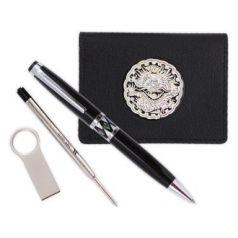 외국인선물 고급 자개 볼펜 리필심 곤룡포 한지가죽 카드지갑 메탈 대용량 USB 4종