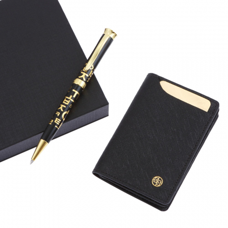 외국인선물  고급 금장 한글 볼펜 소가죽 명함지갑 전통기념품 바이어선물 #3