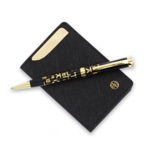 외국인선물  고급 금장 한글 볼펜 소가죽 명함지갑 전통기념품 바이어선물