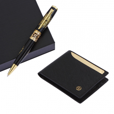 외국인선물 고급 곤룡포 금장 볼펜 천연소가죽 순금카드 각인 남성 반지갑 비즈니스 필수템 #3