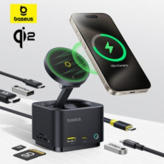 베이스어스 7 in 1 허브 맥세이프 무선 충전 USB C타입 멀티 포트 HDMI HUB 3.2 맥프로2