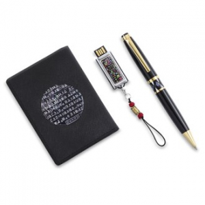 바이어선물 고급 금장 자개 볼펜 훈민정음 카드지갑 대용량 한글 자개 USB