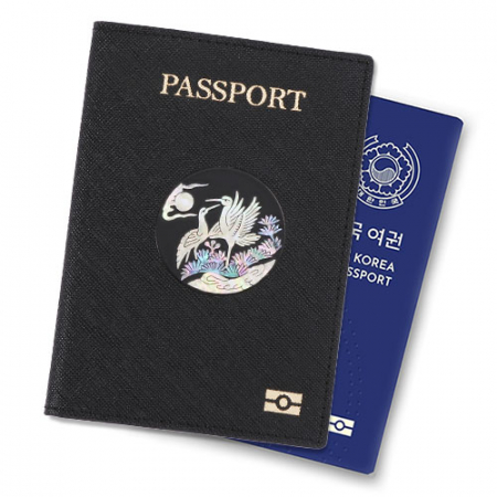 송학 나전칠기 자개 한지가죽 여권지갑 외국인선물 (출장준비물) #2