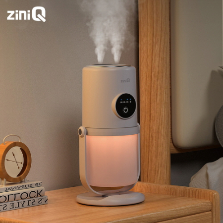 [지니큐] 280ml 무선 무드등 듀얼 미니가습기 분무각도 조절 ZQ-HX30 #4