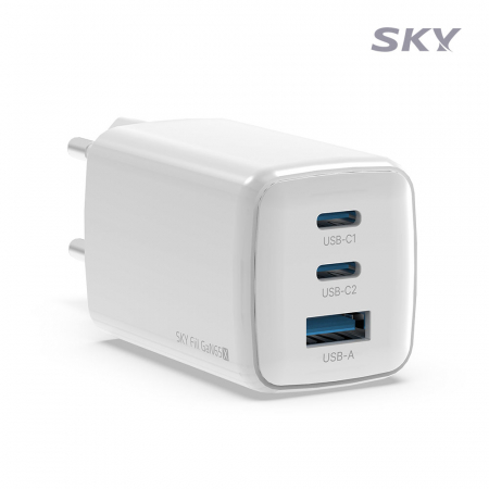 스카이 필 GaN65X 4세대 초미니 65W 멀티 3포트 PD 초고속 충전 어댑터 #2