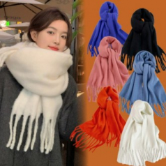 겨울용 니트 심플 목도리 머플러 넥워머 포근한